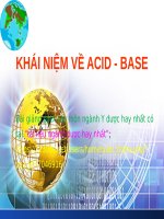 KHÁI NIỆM về ACID - BASE ppt _ HÓA HỮU CƠ