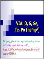HÓA vô cơ NHÓM VIA ppt _ HÓA VÔ CƠ