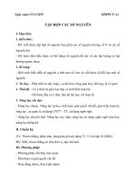 Số học 6 : tiết 40. Làm quen với số nguyên âm