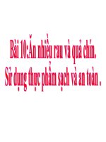 Tuân 5: Khoa học: Ăn nhiều rau quả chín