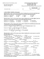 ĐỀ THI THAM KHẢO MÔN TIẾNG ANH (ĐỀ THI HK1 NĂM HỌC 2019-2020) (1)