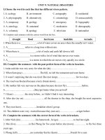 Phiếu BT Tiếng Anh 8 tuần 3 tháng 4