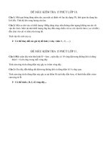 Đề minh họa kiểm tra 15 phút môn Vật lý (Khối 10)