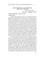 Kinh tế tri thức và vấn đề hội nhập quốc tế của Việt Nam