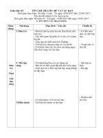 giáo án nhánh 3: Các bạn của bé