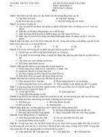 Đề thi thử vào 10 môn  Sinh  năm 2020 Trường THCS TT Yên Viên