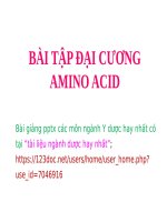 BÀI tập đại CƯƠNG AMINO ACID ppt _ HÓA HỮU CƠ