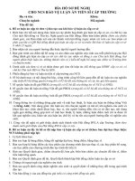 Bìa hồ sơ đề nghị cho NCS bảo vệ luận án tiến sĩ cấp Trường