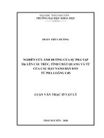 Nghiên cứu ảnh hưởng của sự pha tạp Mn lên cấu trúc tính chất quang và từ của các hạt nano bán dẫn từ pha loàng CdS