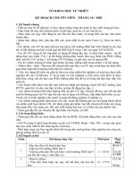 KH chuyên môn tổ KHTN tháng 10 năm 2020