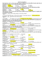 ĐỀ ÔN TẬP KHỐI 12-TIẾNG ANH