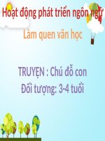 Truyện : Chú đỗ con | Mầm non Hoa Sữa - Gia Lâm