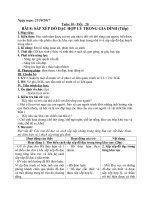 Tuần: 10 - Tiết: 20 BÀI 8: SẮP XẾP ĐỒ ĐẠC HỢP LÝ TRONG GIA ĐÌNH (Tiếp)