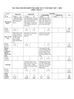 Đề kiểm tra học kỳ 1 môn Toán 7 năm học 2017-2018