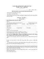 Mẫu đơn xin đóng mã số thuế hộ kinh doanh