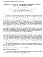Đánh giá ảnh hưởng của hoạt, động sản xuất gốm sứ đến môi trường làng nghề