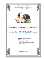 Một số biện pháp giúp trẻ 3 - 4 tuổi hứng thú làm quen với số lượng.