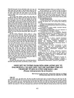 Khảo sát sự tương quan giữa hàm lượng sắc tố Chlorophyll và hợp chất thứ cấp Saponin tổng số trong mô tế bào in Vitro Sâm Ngọc Linh (Panax vietnamensis Ha et Grushv)