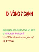 DỊ VÒNG 7 CẠNH ppt _ HÓA HỮU CƠ