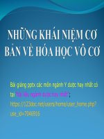 NHỮNG KHÁI NIỆM cơ bản về hóa học vô cơ ppt _ HÓA VÔ CƠ