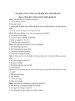 CÂU HỎI TN CD 11 ÔN TẬP THI HK I 2020-2021