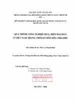 Quá trình công nghiệp hóa, hiện đại hóa ở Việt Nam trong thời kỳ đổi mới (1986 - 2005)