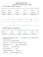 Phiuees BT ôn môn T.Anh lớp 7 - Tuần 32