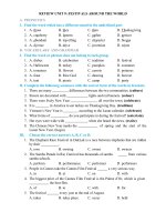 Phiếu BT Tiếng Anh 7 tuần 4 tháng 4