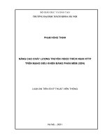 Nâng cao chất lượng truyền video thích nghi HTTP trên mạng điều khiển bằng phần mềm (SDN) 