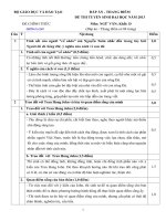 Đáp án đề thi đại học môn Ngữ Văn khối D năm 2013 | dethivn.com