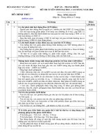 Đáp án đề thi đại học môn Sinh khối B năm 2004 | dethivn.com