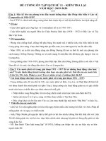 NỘI DUNG ÔN TẬP KIỂM TRA LẠI MÔN LỊCH SỬ - KHỐI 11 (năm học 2019-2020)