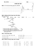 phiếu giao việc phiếu bài tập  khối 2  th đông dư