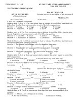 Đề 1 Thi Thử Vào 10 Tiếng Anh - THCS Dương Quang