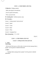 Giáo án Tiếng anh lớp 9 tuần 2