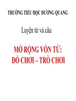 LTVC 4 - Tuần 16 - MRVT Đồ chơi - Trò chơi | Tiểu học Dương Quang