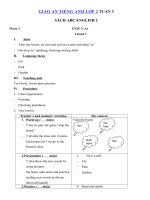 Tải Giáo án Tiếng Anh lớp 2 Tuần 3 sách ABC English 2 - Giáo án môn tiếng Anh lớp 2 theo tuần