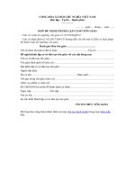 Mẫu đơn đề nghị thành lập cơ sở đào tạo tôn giáo