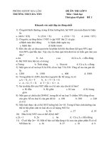 Đề thi thử vào 10 môn Sinh năm 2020 Trường THCS Đa Tốn