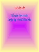 Tập làm văn 2: Tuần 7 : Kể ngắn theo tranh. Luyện tập về thời khóa biểu