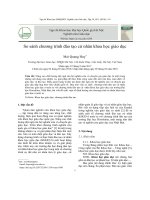 So sánh chương trình đào tạo cử nhân khoa học giáo dục