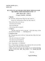 nội dung ôn tập khối lớp 4  từ ngày 27042020