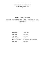 Chủ đề nhánh 1: mùa thu ngày khai trường