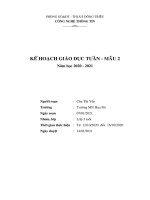 Kế hoạch giáo dục tuần 6