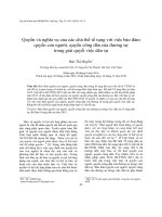 Quyền và nghĩa vụ của các chủ thể tố tụng với việc bảo đảm quyền con người, quyền công dân của đương sự trong giải quyết việc dân sự
