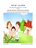 Giáo án chủ đề gia đình tuần 9 nhánh 2 tuần phụ