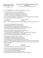 ĐỀ THI THỬ VÀO 10-MÔN GDCD-TRƯỜNG THCS LỆ CHI