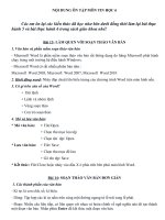 Tài liệu ôn tập môn Tin lớp 6 tuần 27