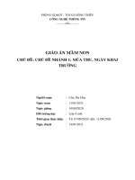 Chủ đề nhánh 1: mùa thu ngày khai trường