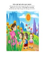 GIÁO ÁN TUẦN 12: CHỦ ĐỀ :NGHỀ NGHIỆP.CHỦ ĐỀ NHÁNH 1: NGÀY HỘI CỦA CÔ GIÁO